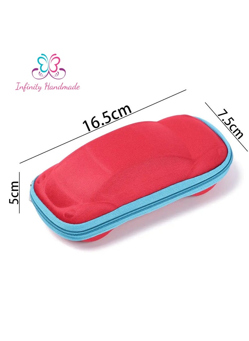 Generic Children Glasses Case, for Kids Boys Girls Car Shape Lightweight Glasses Box Vintage Portable Zipper Glasses Case,Exclusive from Seller INFINITYHANDMADE Only  - Image 3