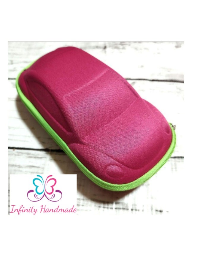 Generic Children Glasses Case, for Kids Boys Girls Car Shape Lightweight Glasses Box Vintage Portable Zipper Glasses Case,Exclusive from Seller INFINITYHANDMADE Only  - Image 2