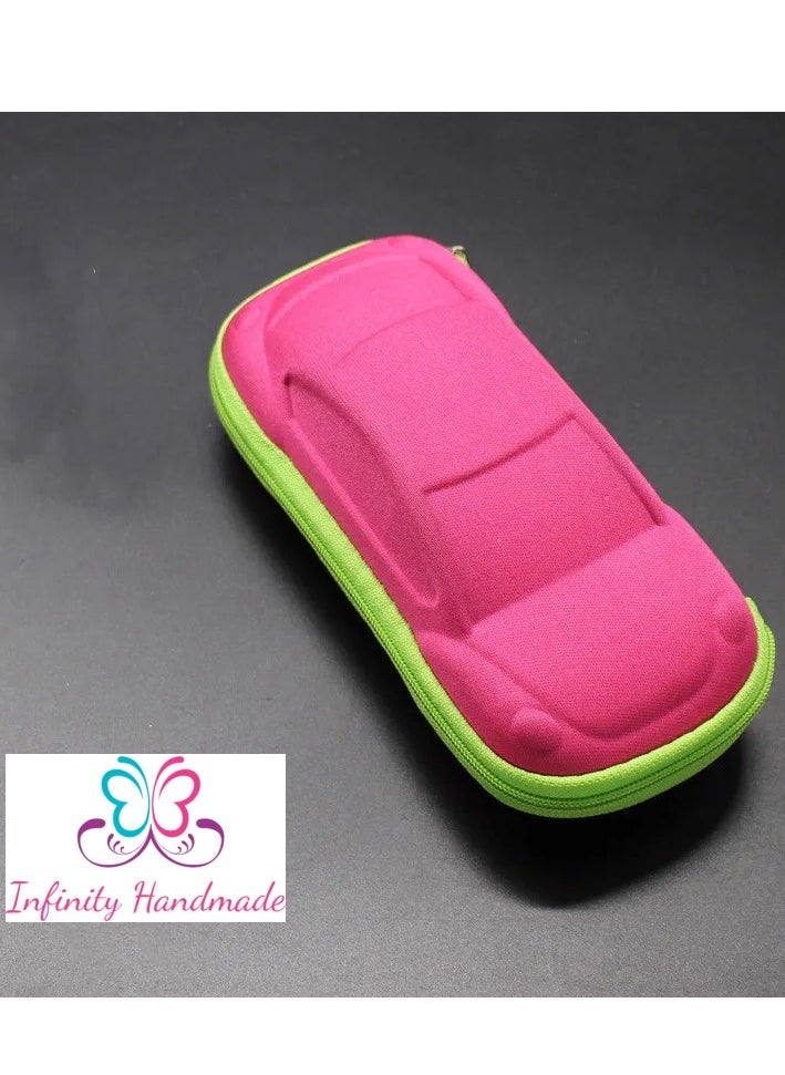 Generic Children Glasses Case, for Kids Boys Girls Car Shape Lightweight Glasses Box Vintage Portable Zipper Glasses Case,Exclusive from Seller INFINITYHANDMADE Only  - Image 4