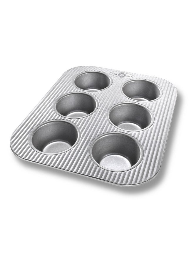 USA Pan Nonstick Toaster Oven 6 Cup Muffin Pan, Aluminized Steel - Image 1