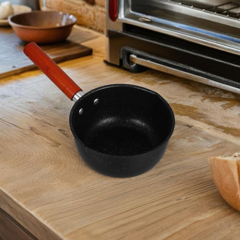 Japanese Style Snow Pan Saucepan 16cm Non-stick Milk Pot Butter Warmer Small Cooking Pot for Food and Stove Top Use - Image 5