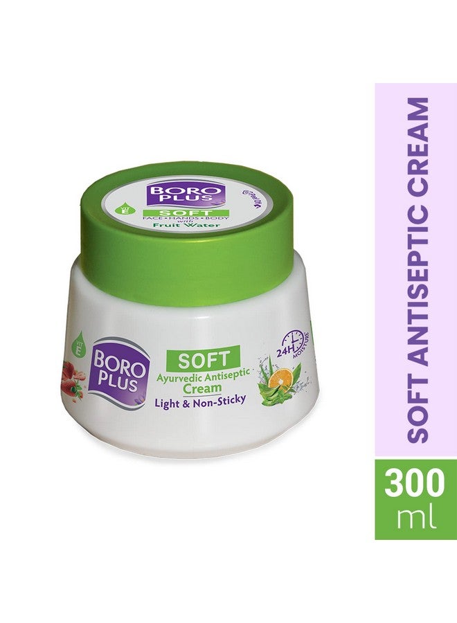 BOROPLUS Soft Antiseptic Cream Light & Nonsticky Provides 24 Hour Moisturisationayurvedic Cream For All Seasons Hand Cream Body Cream & Face Cream Vitamin E 300 Ml - Image 2