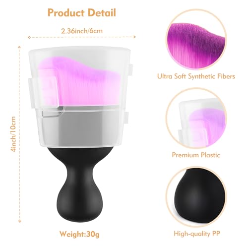 Eiruseed Car Interior Cleaning Brush Car Duster Interior with Ultra Soft Bristles Auto Detailing Brushes Dusting Car Accessories for Dashboard, AC Vents, Leather, Scratch-Free (2P_DoublePurple) - Image 2