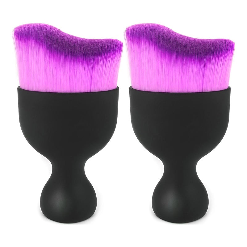 Eiruseed Car Interior Cleaning Brush Car Duster Interior with Ultra Soft Bristles Auto Detailing Brushes Dusting Car Accessories for Dashboard, AC Vents, Leather, Scratch-Free (2P_DoublePurple) - Image 4