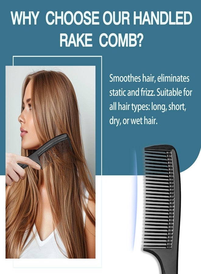 Zoolinn 3PCS Wide-Tooth Comb Set, Detangling & Styling Comb, with Ergonomic Grip for Medium & Thick Hair, Salon-Style, for Men & Women(Black) - Image 5