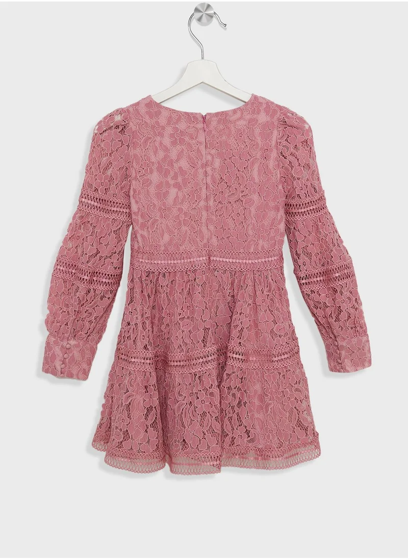 Bardot Junior Kids Venice Lace Midi Dress
