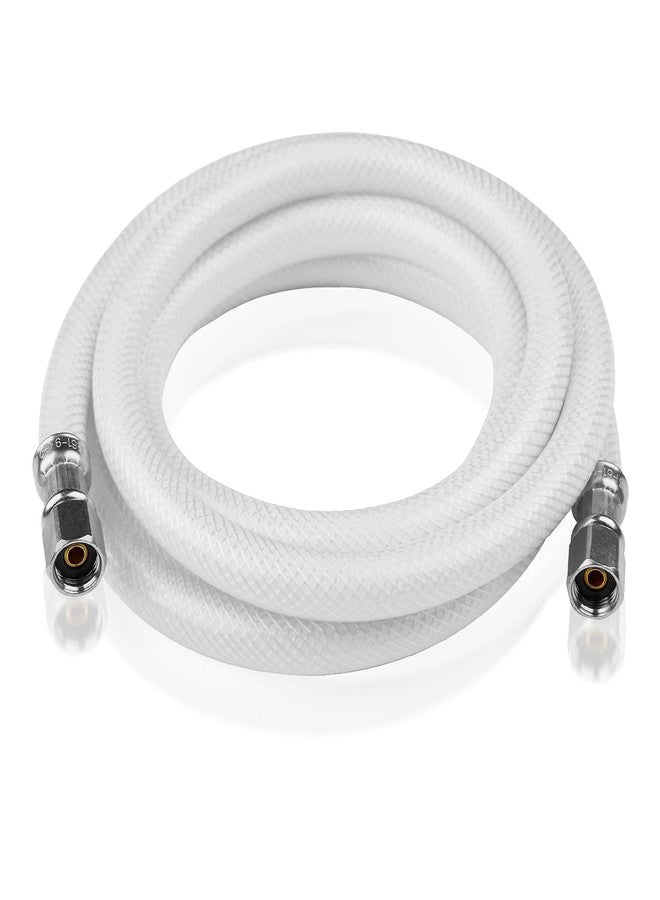 GUOFIS 10 FT Refrigerator Water Line, Polyester-Reinforced PVC Braided Ice Maker Hose with 1/4" Comp X 1/4"Compression Fittings(1PCS,10 Foot)(HOSE063) - Image 1