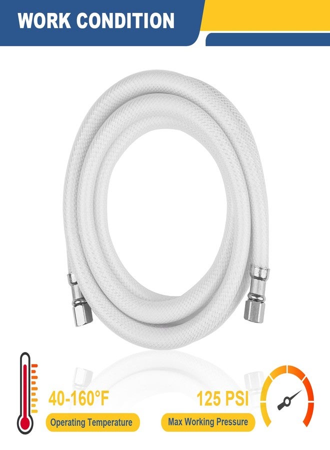 GUOFIS 10 FT Refrigerator Water Line, Polyester-Reinforced PVC Braided Ice Maker Hose with 1/4" Comp X 1/4"Compression Fittings(1PCS,10 Foot)(HOSE063) - Image 5