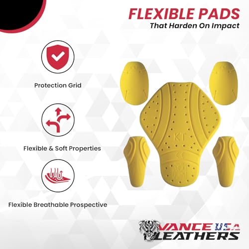 Vance Leather CE Level 2 Certified Armor Pads l Level 2 Approved Back, Shoulder and Elbows Armor Protector Inserts for Motorcycle Jackets - Image 2