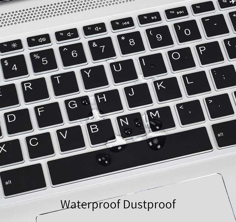 OJOS Keyboard Cover Protector Compatible for HP Pavilion X360 14 inches Laptop Ultra Thin Silicon Black Keyboard Skin Protector, 4.72 x 12.59 x 0.78 inches -Black - Image 4