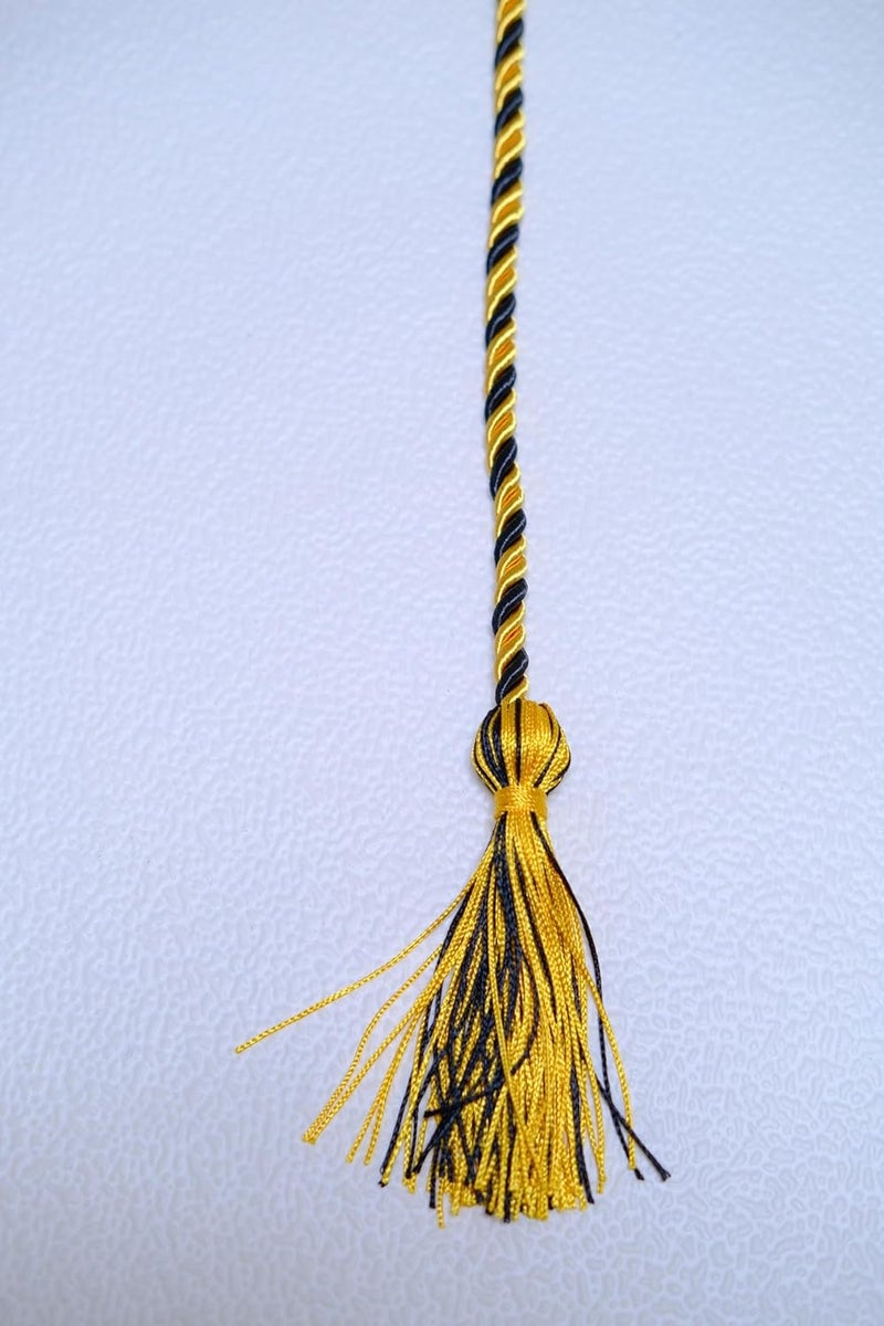 UIALECG Graduation Honor Cords, 68" Long (Black/Gold) - Image 3