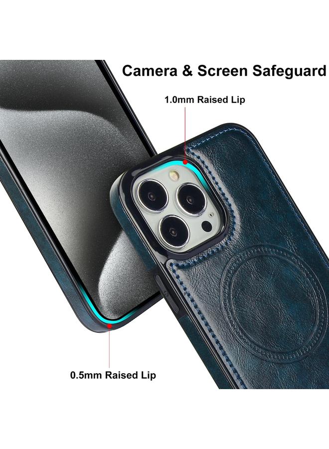 S-TOP Case For iPhone 15 Pro Max Retro Leather Invisible Stand MagSafe Phone Case - Image 4