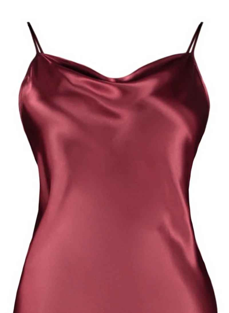 Trendyol Curve Strappy Cowl Neck Nightdress