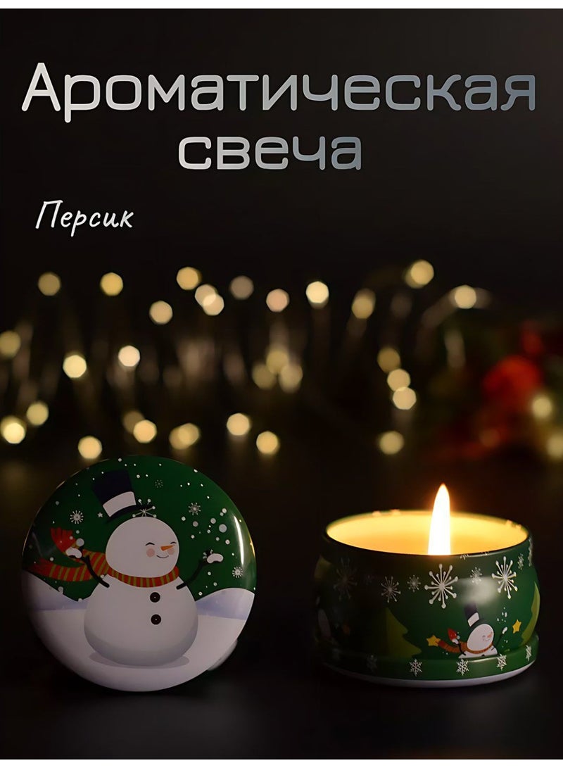 شموع سانتا كلوز المعطرة لعيد الميلاد للعام الجديد، شمعة سانتا كلوز في صندوق عيد الميلاد برائحة عطرة: متعددة الألوان، مقاس صغير4 - Image 2