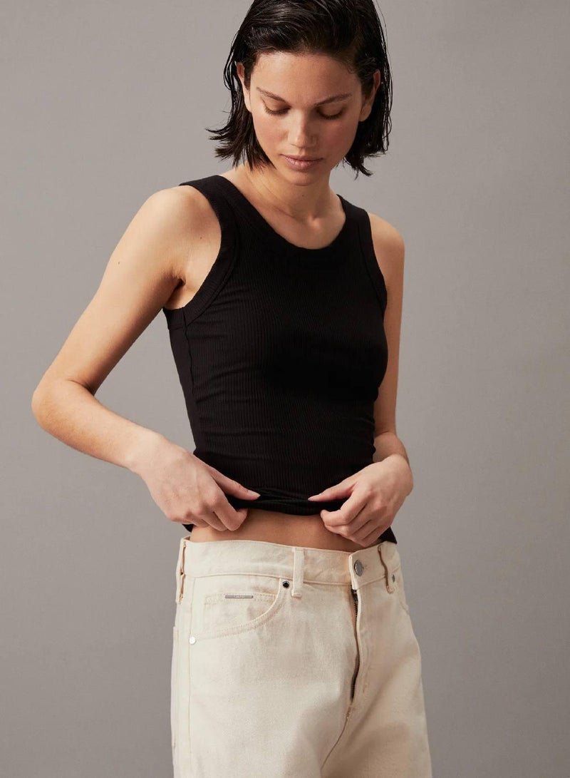 CALVIN KLEIN High Rise Barrel Leg Jeans - Image 5