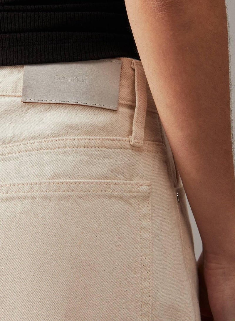 CALVIN KLEIN High Rise Barrel Leg Jeans - Image 3