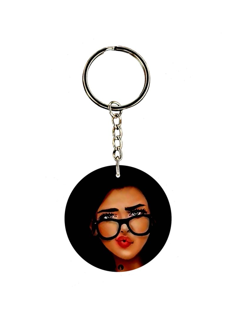 RKN Girl Printed Dual Sided Keychain