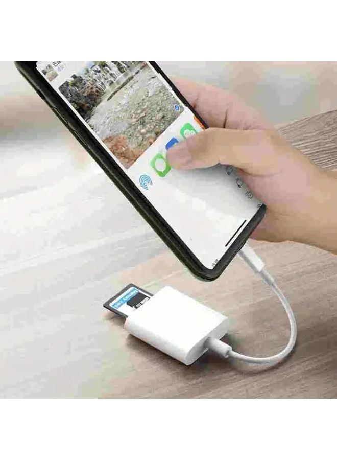 Lightning To SD TF Card Reader Adapter OTG Flash Drive Compatible With iPhone Mobile Phone Laptop Quantity 1 - Image 3
