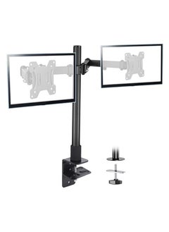 erorex Premium Dual Monitor Arm Vesa Mount - Adjustable Gas Spring Vesa Monitor Stand - Dual Monitor Mount Desk with C-clamp Mounting Base Support up to 13-32 inches and 8kg Screen  - Image 1