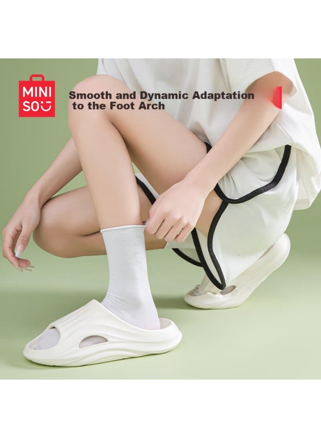 Miniso Home Slippers Men And Women Couples Comfortable Bathroom Anti-slip Anti-odor Cool Slippers Summer High-end Black 44-45 - Image 5