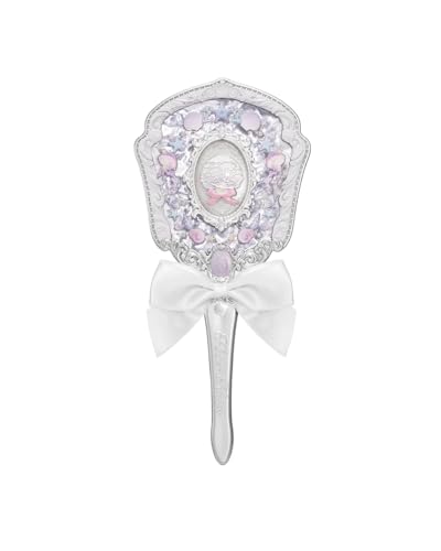 Flower Knows Shells Jewel Hand MirrorVintage Portable Handheld MirrorFancy Pretty Princess Mirror with Long HandleGift for GirlsPearly White - Image 1