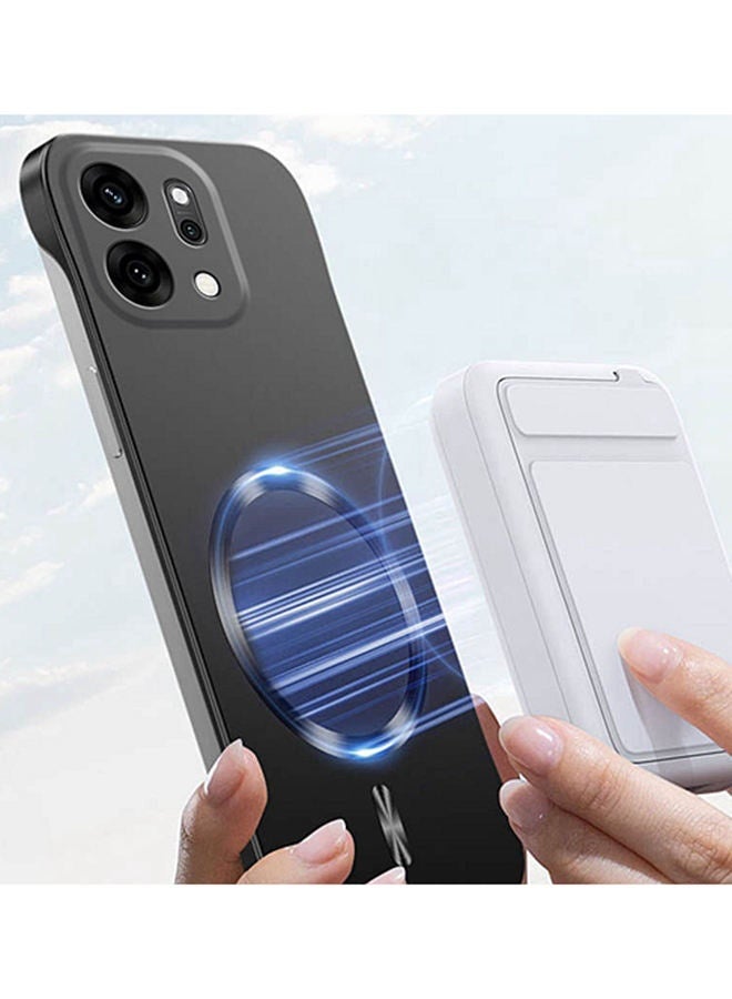 For Oppo Reno 14 Pro 5G Case  ，Raised Camera Lens Protection，Ultra Slim，without Edges，Support Wireless Charging，Magnetic Solid Color Premium Shockproof Protective Oppo Reno 14 Pro Cover，Black - Image 4