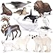 THINKBAY 12PCS 47 Large Arctic Polar Animal Toys Figurines Realistic Plastic Artic Animal Figures Includes Polar BearWhalesOrca Birthday Gift Party Favors Cake Toppers for Kids - Image 2
