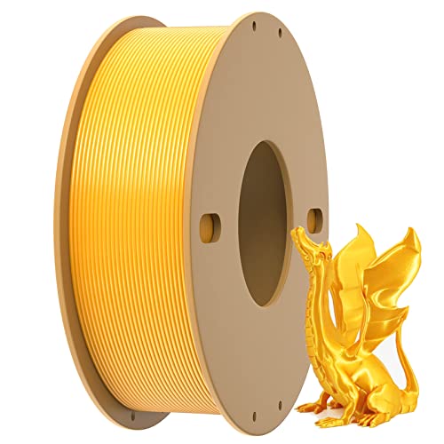 Dikale PLA+ 3D Printer Filament 1.75mm No Tangle, Neatly Wound Filament Net Weight 250g Spool, PLA Pro Plus, Silk Gold - Image 1
