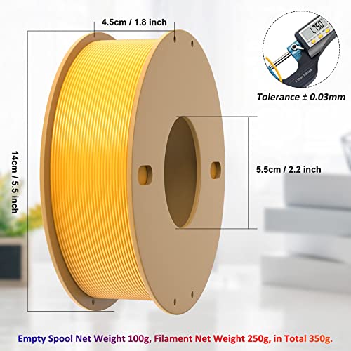 Dikale PLA+ 3D Printer Filament 1.75mm No Tangle, Neatly Wound Filament Net Weight 250g Spool, PLA Pro Plus, Silk Gold - Image 4