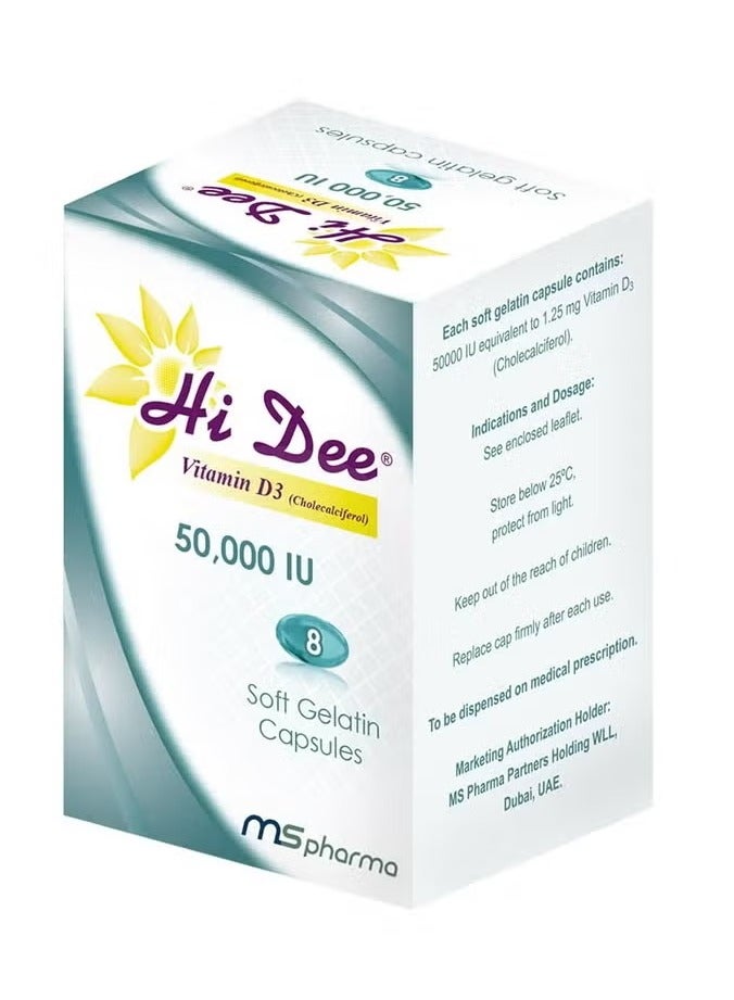 Hi Dee Hidee Vitamin D3 50000 Iu Caps 8S - Image 1