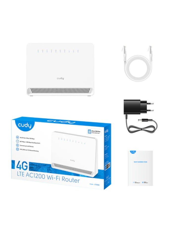 cudy - cudy 4G AC1200 Wi-Fi Router LT500E 1.0 - Image 1