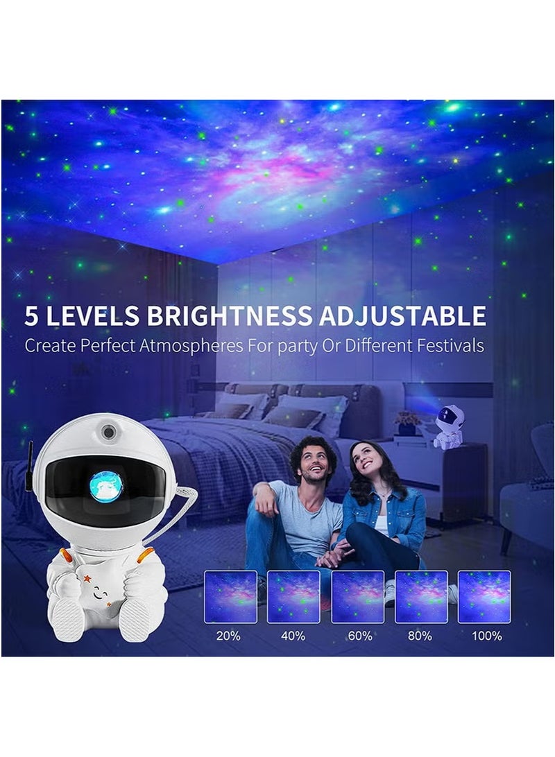 Astronaut Star Projector Nebula Galaxy Projector Night Light 360°Rotation Magnetic Head Nebula Lamp For Bedroom Kids Room Ceiling Room Decoration White 85mm*76mm*125mm - Image 3