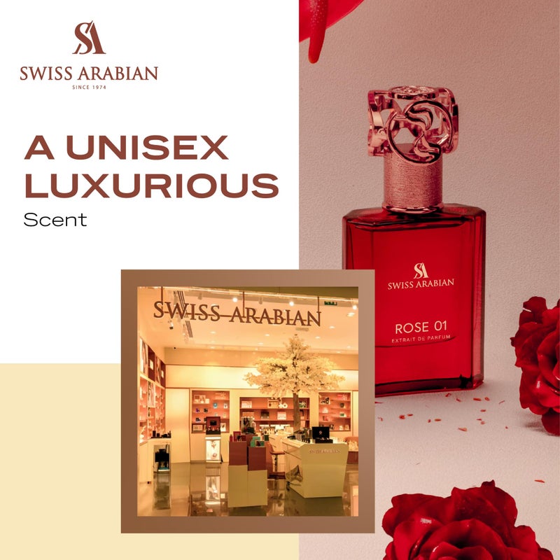 Swiss Arabian Rose 01 - Luxury Products From Dubai - Long Lasting, Addictive Personal EDP Spray Fragrance - Seductive Signature Aroma - 1.7 Oz - Image 3