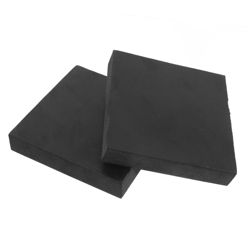 2 Pcs Black Rubber RV Stabilizer Pads Non Slip Square Buffer Blocks for Travel Trailers Campers - Image 2