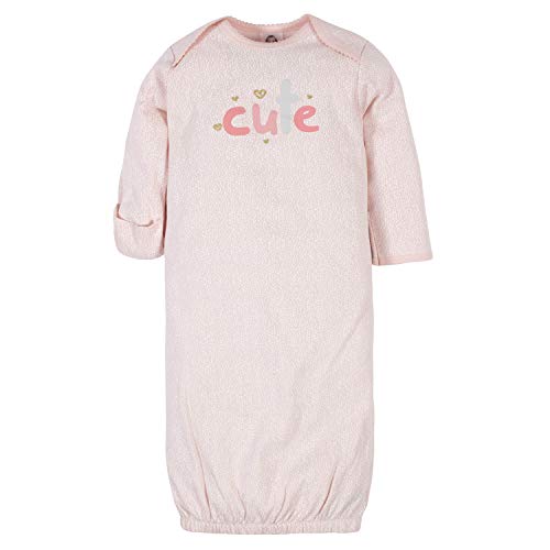 GerberBaby Girls4-Pack Sleeper GownBear PinkPreemie - Image 4