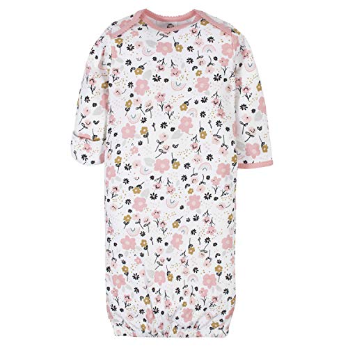 GerberBaby Girls4-Pack Sleeper GownBear PinkPreemie - Image 5