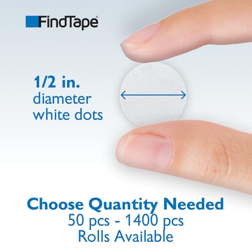 FindTape Hook Side Self Adhesive Dots 1440 Pcs – 1/2 in Sticky Back Dots, Hook Side Only, Self Adhesive Backing Great for Arts and Crafts, Classrooms, and Home Office Use (White) - Image 3