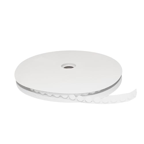 FindTape Hook Side Self Adhesive Dots 1440 Pcs – 1/2 in Sticky Back Dots, Hook Side Only, Self Adhesive Backing Great for Arts and Crafts, Classrooms, and Home Office Use (White) - Image 1