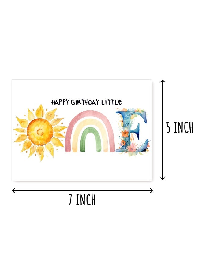 Happy 1st Birthday Baby Card, Little One Greeting Cards Suitable For Baby Boy Girl First Birthday Celebration - Image 2