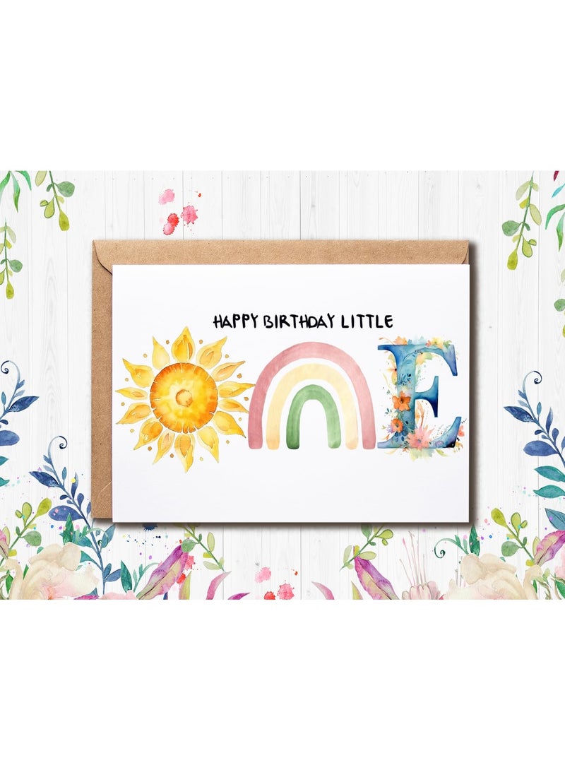Happy 1st Birthday Baby Card, Little One Greeting Cards Suitable For Baby Boy Girl First Birthday Celebration - Image 4