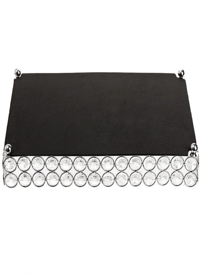 Hedume Crystal Cosmetic Mirrored Makeup Tray, 12.3" x 8", Large Jewelry Organizer, Ornate Decorative Vanity Tray for Dresser, Countertop, Wedding, Home, Bathroom - Image 5