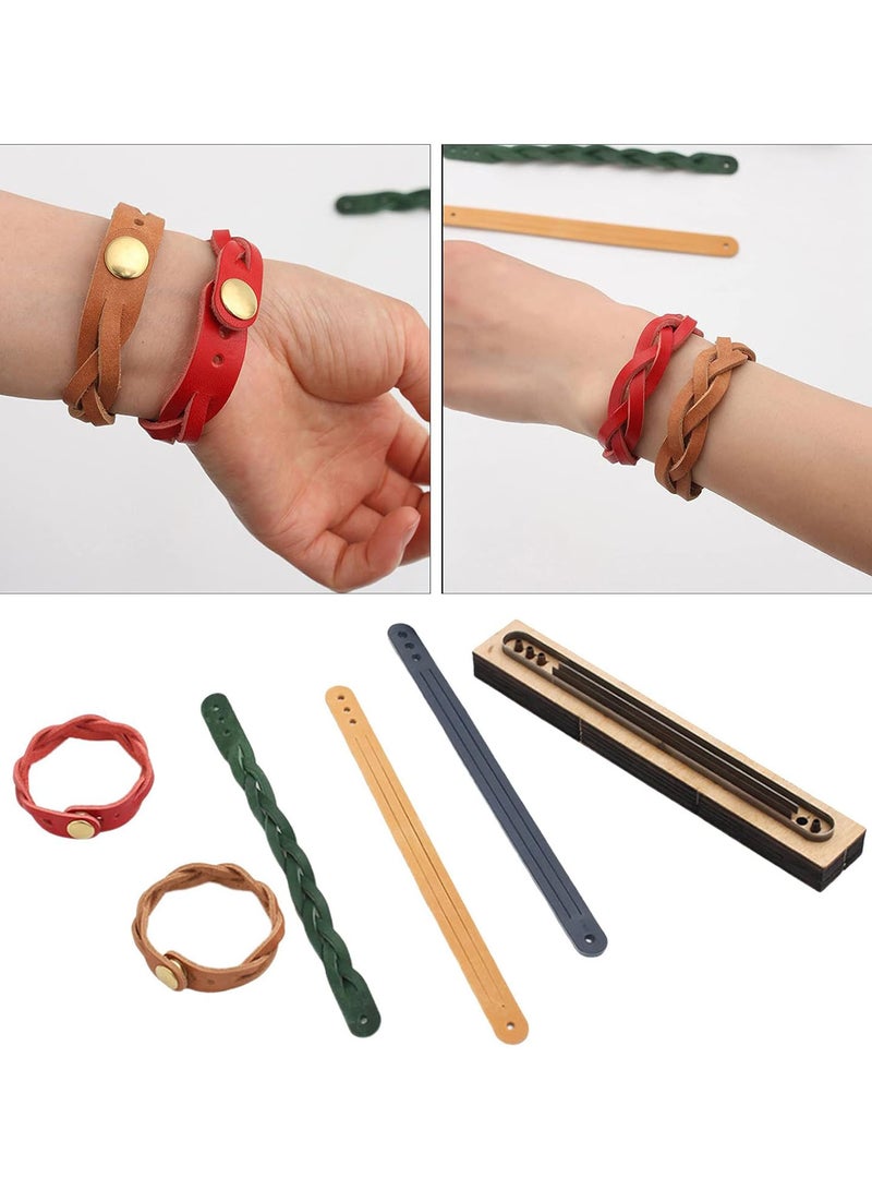 GGOOT Leather Cutting Dies Scrapbook Embossing Wooden Die Cutting Leather Die Cutter Leather Mold Leathercraft Tool for DIY Crafts Bracelets Jewelry Making - Image 4