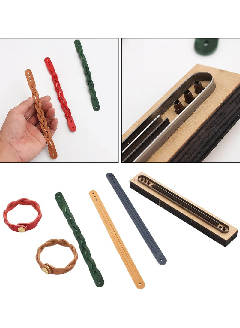 GGOOT Leather Cutting Dies Scrapbook Embossing Wooden Die Cutting Leather Die Cutter Leather Mold Leathercraft Tool for DIY Crafts Bracelets Jewelry Making - Image 5