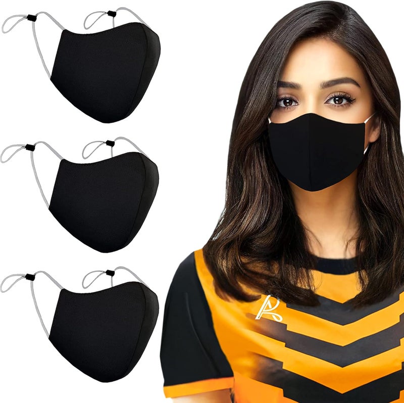 Arcarius Breathable Sports Face Mask – Moisture Wicking Gym & Travel Fit (3-Pack) - Image 1