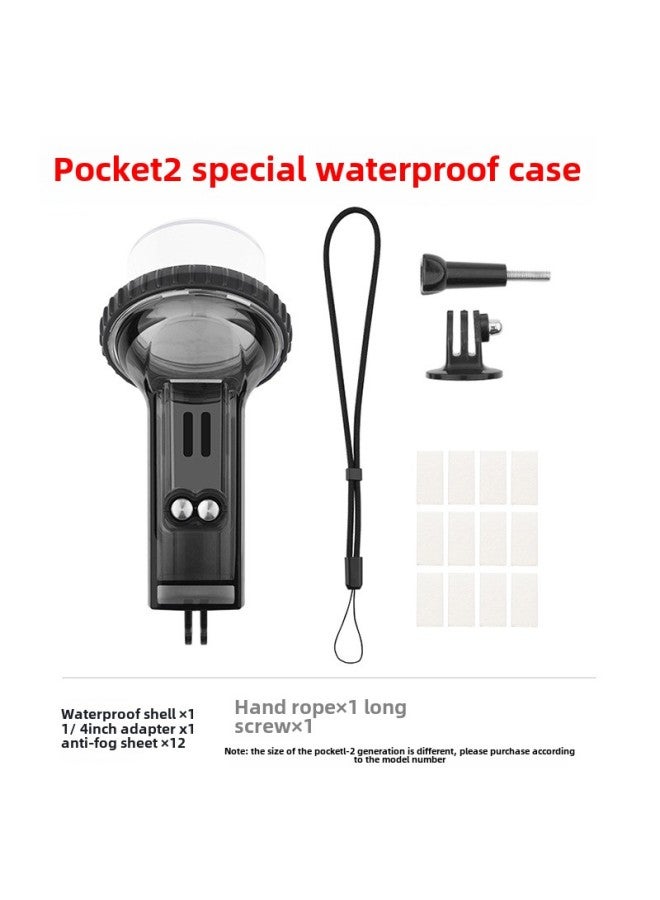 Applicable To Dajiang Pocket3 Waterproof Shell Filter Multifunctional Accessories Handheld Stabilizer Glass Protective Shell-Color:DJI Pocket 2 Waterproof Shell  - Image 1