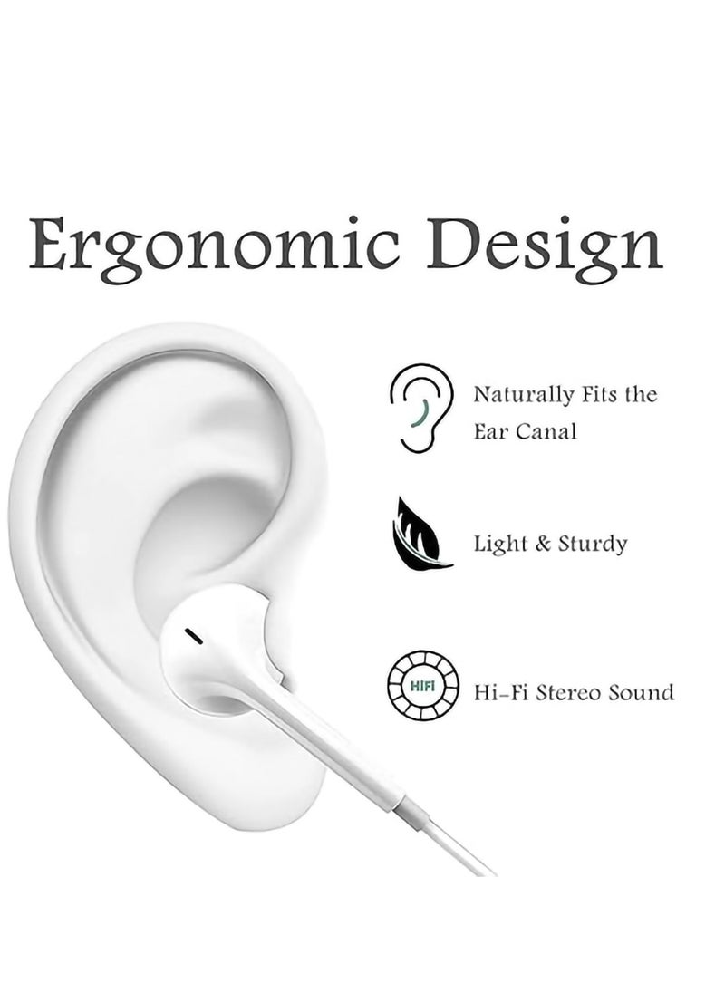 Headphones For Apple Products Earphones Wired Stereo Sound Earbuds With Microphone and Volume Control Compatible With iPhone 14/13/12/SE/11/XR/XS/X/7/7 Plus/8/8P, Supports All iOS Systems