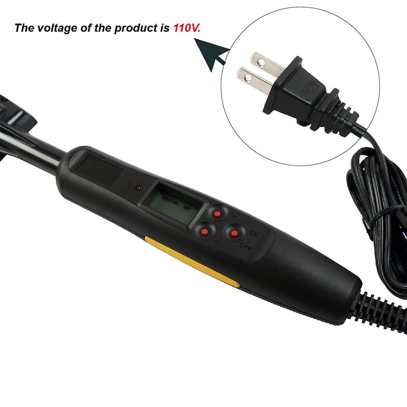 O'SKOOL Edge Banding Iron 100–200°C with Digital Display, Adjustable Heat Sealing Tool for Veneer & Tacking, °C/°F Switchable 110V, VL01 - Image 3