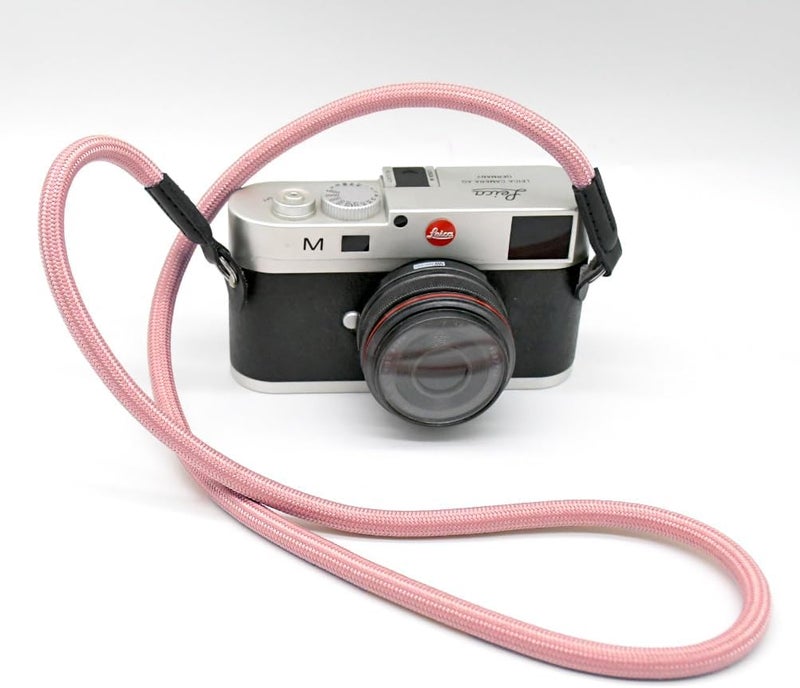 Eorefo Camera Strap Vintage 100cm Nylon Climbing Rope Camera Neck Shoulder Strap for Micro Single and DSLR Camera(Rose Gold) - Image 3