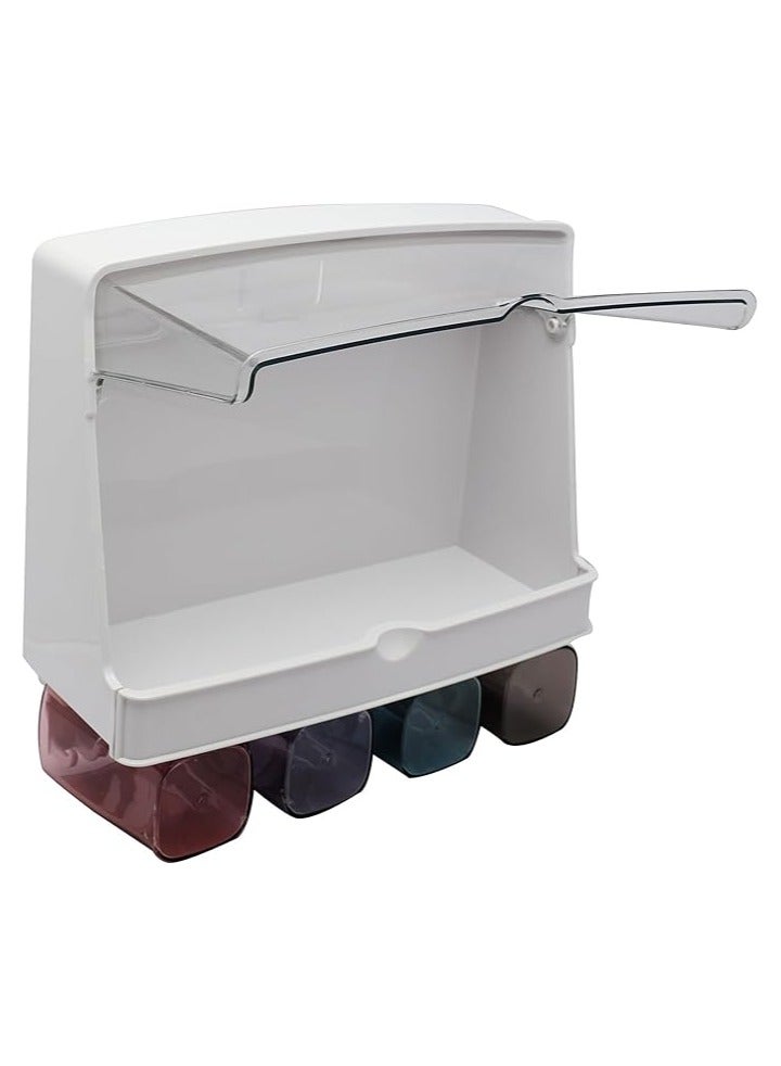 Toothbrush Holder Flip Design Clear Plastic Toothbrush Holder with Cup and 8 Toothbrush Holders Easy Installation No Drilling Wall Mounted | Bathroom Organizer | Toothbrush Shampoo Rack  - Image 5