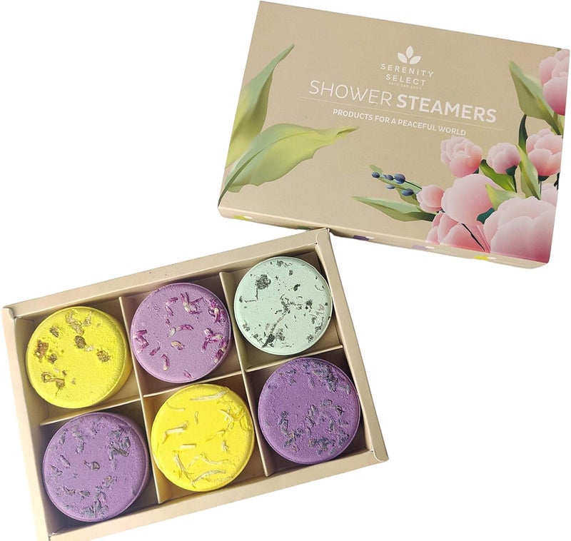 Shower Steamers Organic Aromatherapy Shower Bombs with Essential Oil 6 Shower Vapor Tablets for Stress Relief  Relaxation Great Home Spa Gift Set Mothers Day Fathers Day Birthday